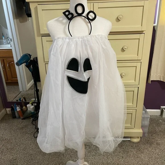 Tipsy Elves Ghost Costume with Boo Headband - size Large - Picture 1 of 1